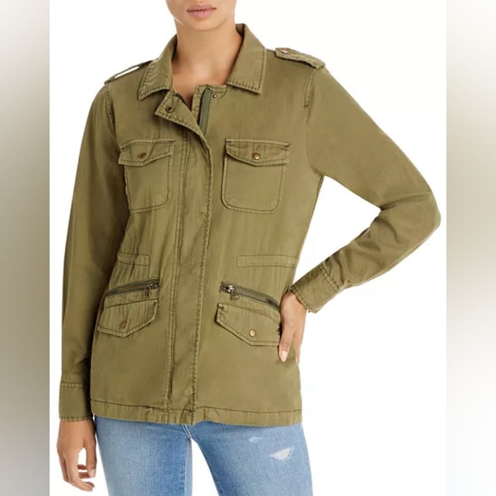 Lily Aldridge For Velvet Utility Preppy Cozy Military Rock Glam Layer Jacket XS